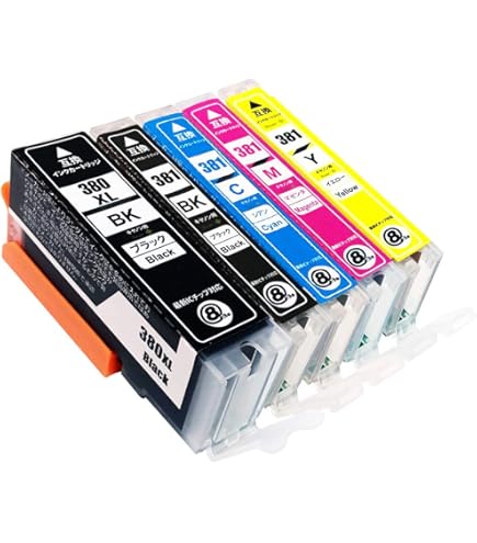 Amazon.co.jp: 【Angelshop】BCI-380XL PGBK 顔料ブラック4本セット